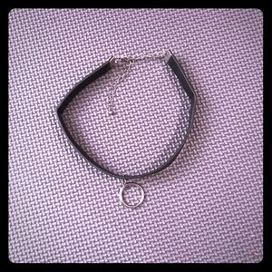 Leather slave choker